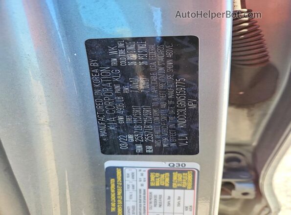 KNDCC3LG6N5159775 2022 KIA NIRO Silver Vista del compartimento del motor