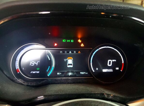 KNDCC3LG9N5158734 2022 KIA NIRO Charcoal Vista del cuadro de instrumentos