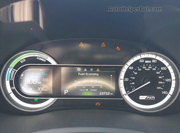 KNDCD3LD6K5316140 2019 KIA NIRO Silver Widok zestawu wskaźników