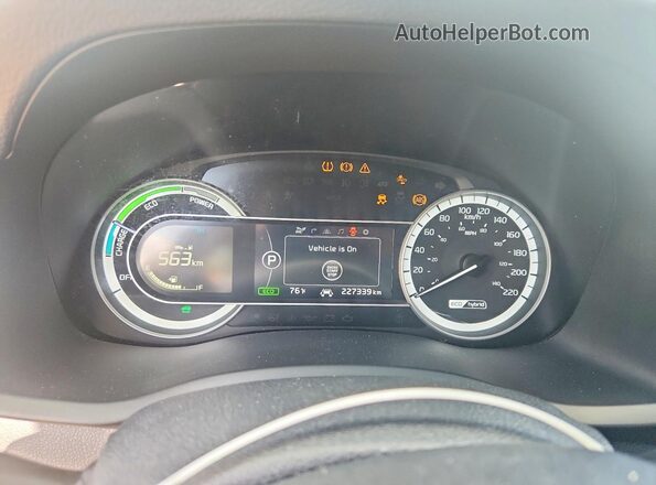 KNDCE3LC1J5130430 2018 KIA NIRO Black Вид щитка приладів