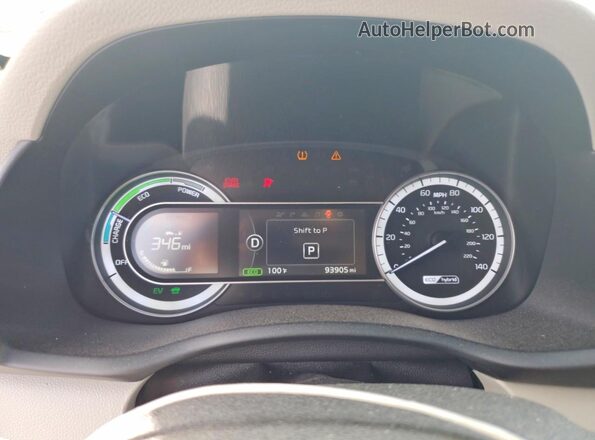 KNDCE3LC3H5048015 2017 KIA NIRO Blue Вид щитка приладів