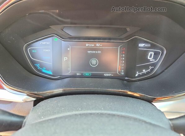 KNDCE3LC5L5414744 2020 KIA NIRO Black ხელსაწყოთა პანელის ხედი