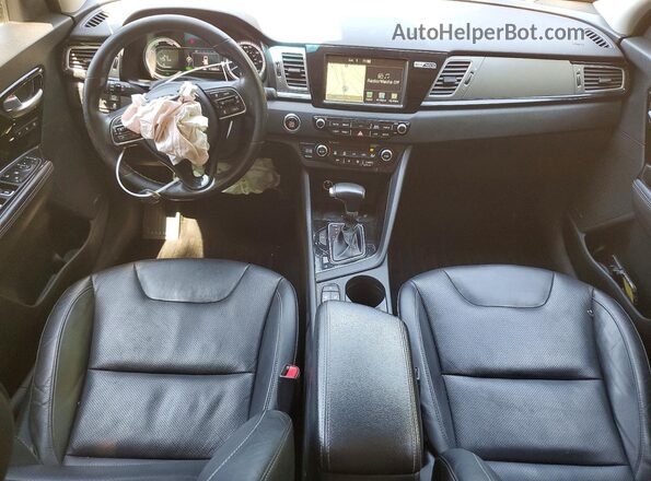 KNDCE3LC6J5184225 2018 KIA NIRO Blue Widok deski rozdzielczej