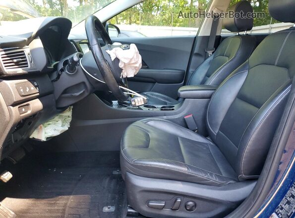 KNDCE3LC6J5184225 2018 KIA NIRO Blue Widok wnętrza z przodu