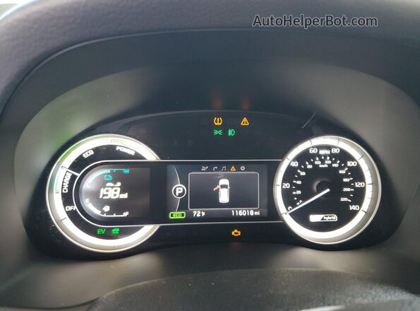 KNDCE3LC7H5049863 2017 KIA NIRO Черный Вид щитка приборов