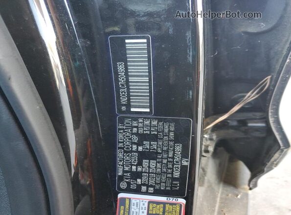 KNDCE3LC7H5049863 2017 KIA NIRO Черный Вид наклейки с VIN-кодом