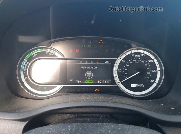 KNDCM3LD1J5190347 2018 KIA NIRO Black Instrument cluster view