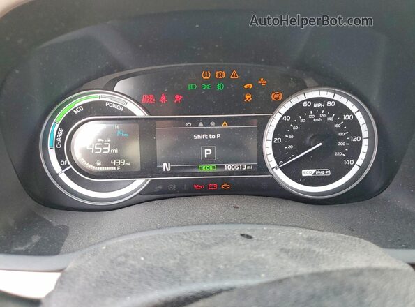 KNDCM3LD5J5136274 2018 KIA NIRO Blue ხელსაწყოთა პანელის ხედი