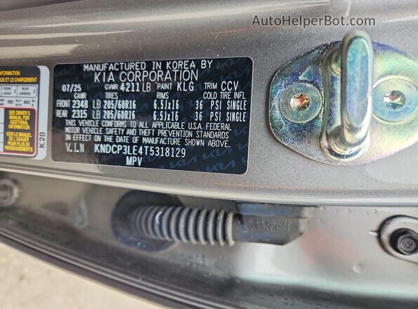 KNDCP3LE4T5318129 2026 KIA NIRO Gray Շարժիչի բաժամունքի տեսք