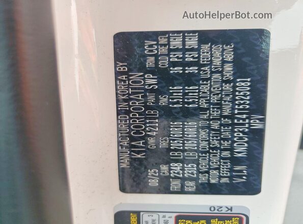 KNDCP3LE4T5325081 2026 KIA NIRO White Շարժիչի բաժամունքի տեսք