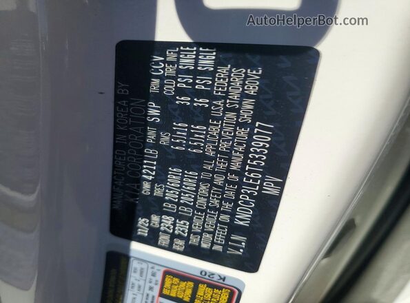 KNDCP3LE6T5339077 2026 KIA NIRO White Շարժիչի բաժամունքի տեսք
