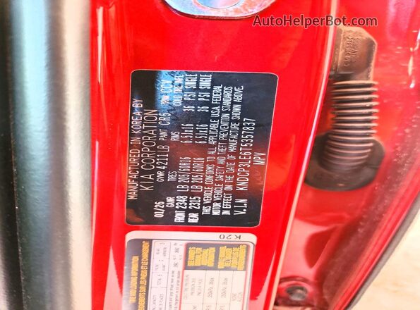 KNDCP3LE6T5357837 2026 KIA NIRO Brown VIN sticker view