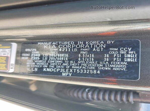 KNDCP3LEXT5332584 2026 KIA NIRO Gray Շարժիչի բաժամունքի տեսք