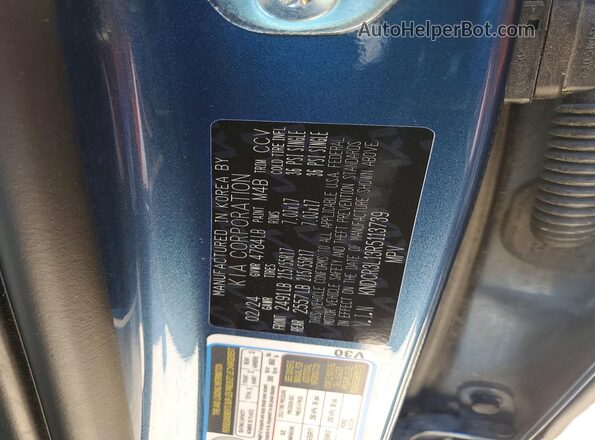 KNDCR3L13R5113739 2024 KIA NIRO Blue Vista interior de 360 grados