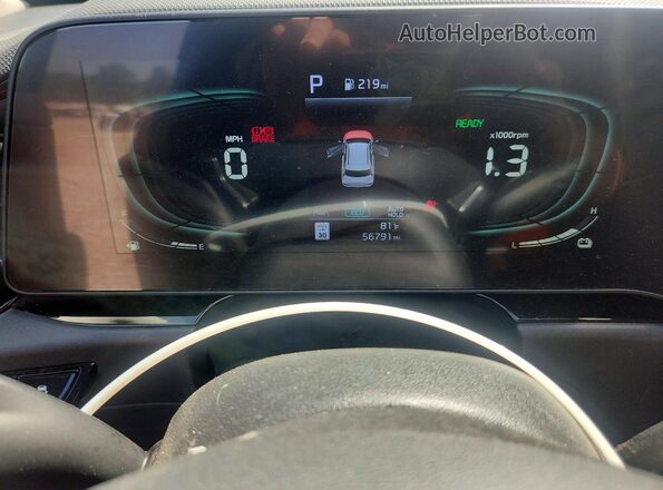KNDCR3LE3P5090656 2023 KIA NIRO Blue Вид щитка приладів