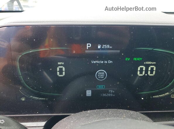 KNDCR3LE5P5052099 2023 KIA NIRO Gray Вид щитка приладів