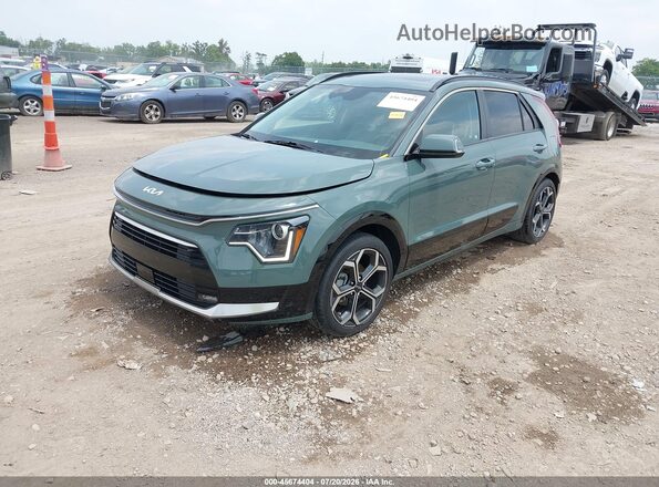 KNDCR3LE6P5057831 2023 KIA NIRO Green Առջևի ձախ երեք քառորդ տեսարան