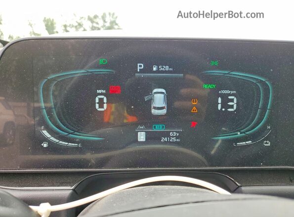 KNDCR3LE6R5121725 2024 KIA NIRO Green Սարքավորումների վահանակի տեսք