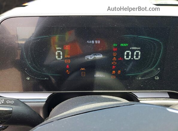 KNDCR3LE7P5099490 2023 KIA NIRO Silver Սարքավորումների վահանակի տեսք