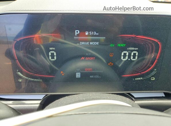 KNDCR3LE8P5040643 2023 KIA NIRO Синий Вид щитка приборов