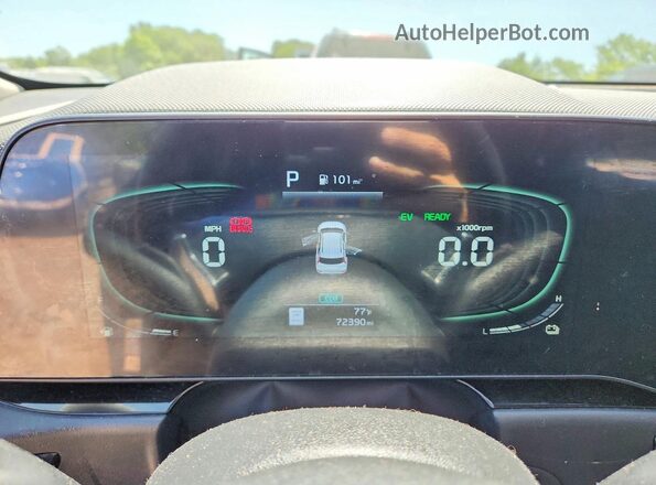 KNDCR3LE8P5042215 2023 KIA NIRO Black Instrument cluster view
