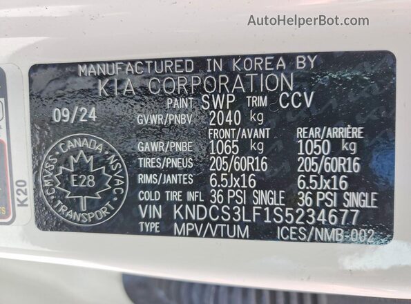 KNDCS3LF1S5234677 2025 KIA NIRO White Engine compartment view