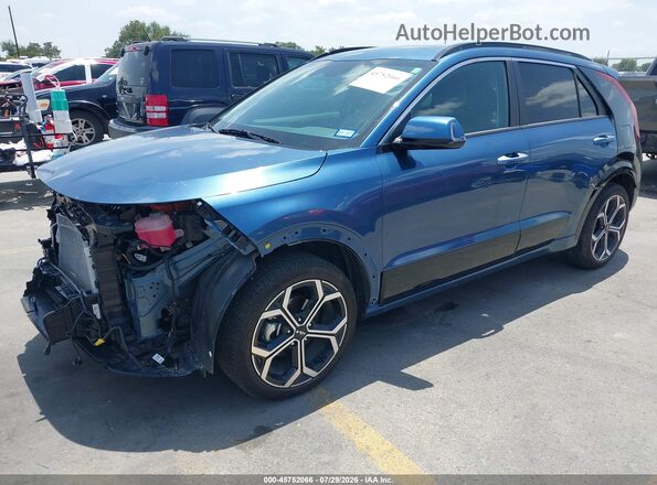 KNDCT3LE2S5227077 2025 KIA NIRO Blue წინა მარცხენა ხედი სამი მეოთხედიდან