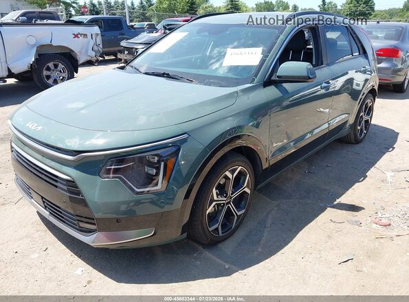 KNDCT3LE3P5095731 2023 KIA NIRO Green Առջևի ձախ երեք քառորդ տեսարան