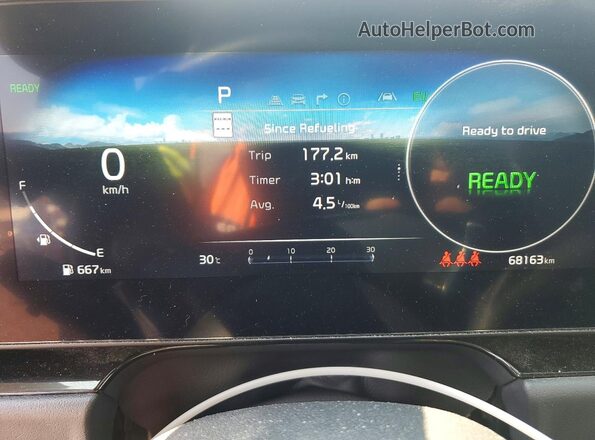 KNDCT3LE9S5222913 2025 KIA NIRO Green Սարքավորումների վահանակի տեսք