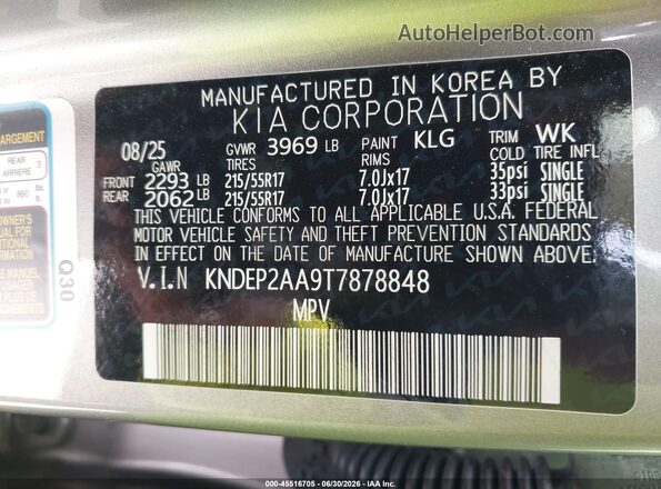 KNDEP2AA9T7878848 2026 KIA SELTOS Gray Engine compartment view