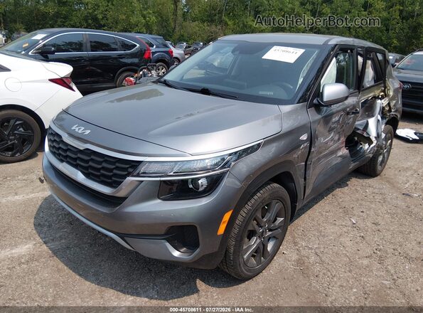 KNDEPCAA0P7408896 2023 KIA SELTOS Gray Առջևի ձախ երեք քառորդ տեսարան