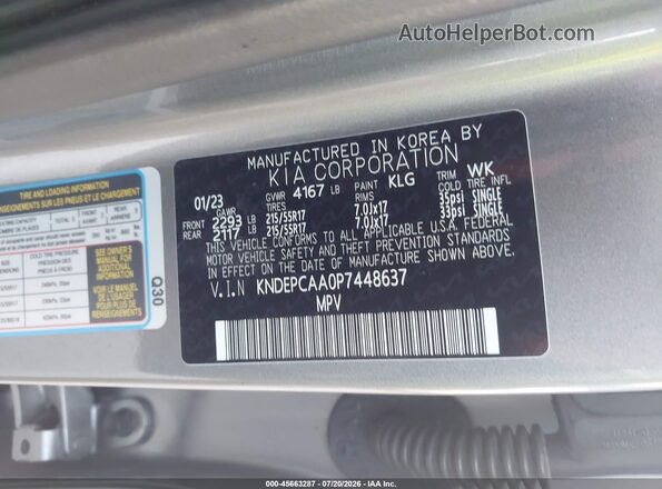 KNDEPCAA0P7448637 2023 KIA SELTOS Gray Engine compartment view