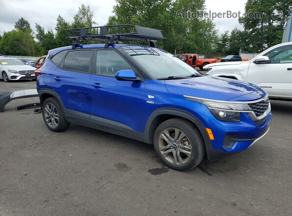 KNDEPCAA1M7171380 2021 KIA SELTOS Синий Передняя правая четверть