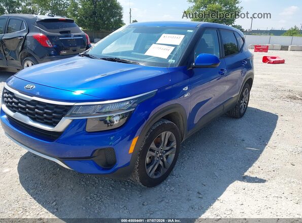 KNDEPCAA3M7153236 2021 KIA SELTOS Синий Передняя левая четверть