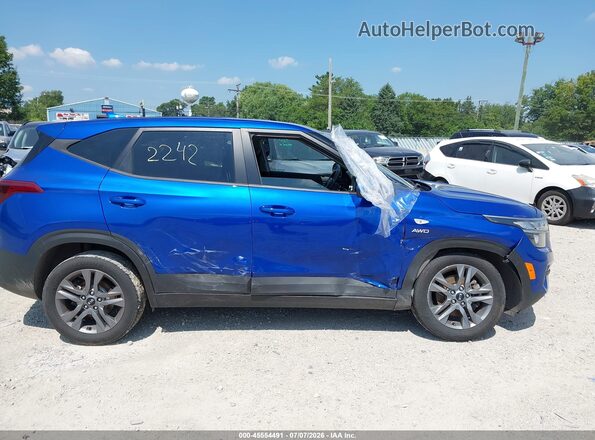 KNDEPCAA3M7153236 2021 KIA SELTOS Синий Вид задней части салона