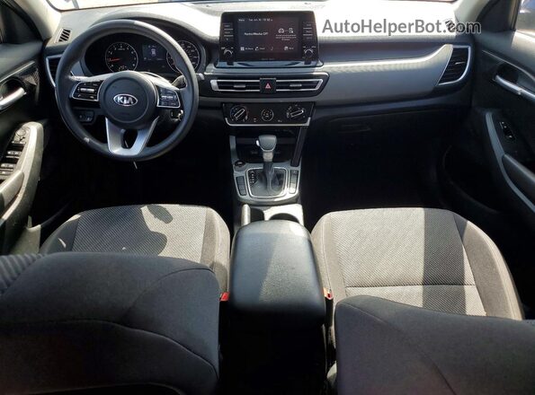 KNDEPCAA4M7047992 2021 KIA SELTOS Blue Առջևի վահանակի տեսք