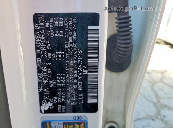 KNDEPCAA4M7213184 2021 KIA SELTOS White Vista del compartimento del motor