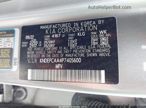 KNDEPCAA4P7405600 2023 KIA SELTOS Gray Вид підкапотного простору