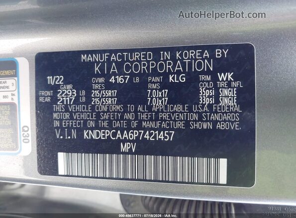 KNDEPCAA6P7421457 2023 KIA SELTOS Серый Вид подкапотного пространства