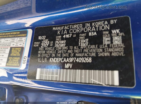KNDEPCAA9P7409268 2023 KIA SELTOS Blue Widok komory silnika