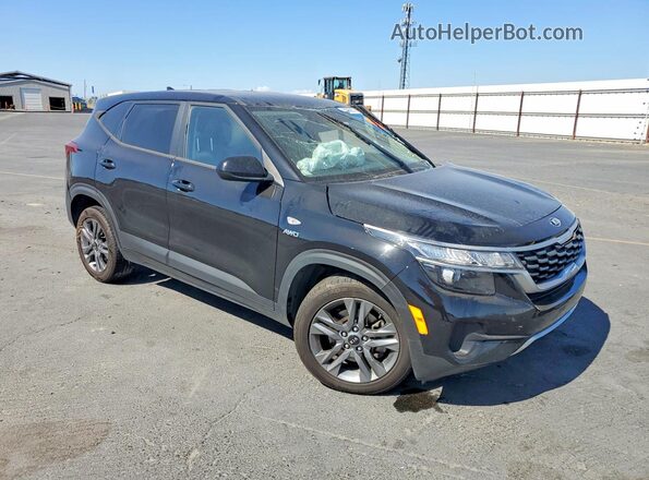 KNDEPCAAXM7172589 2021 KIA SELTOS Черный Передняя правая четверть