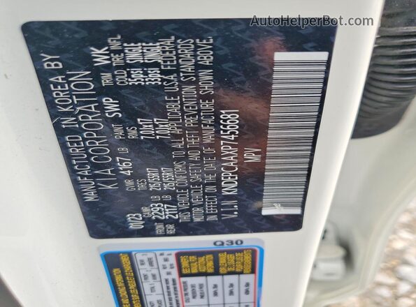 KNDEPCAAXP7456681 2023 KIA SELTOS White Vista del compartimento del motor