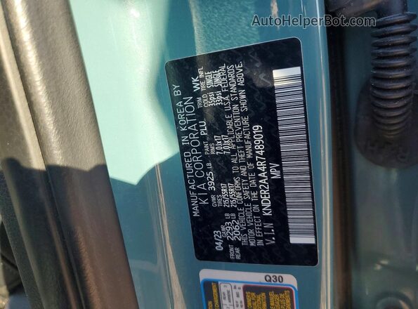 KNDER2AA4R7489019 2024 KIA SELTOS Turquoise VIN կոդի պիտակի տեսք
