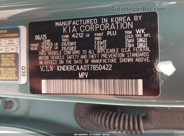 KNDERCAA0T7850422 2026 KIA SELTOS Blue Vista del compartimento del motor