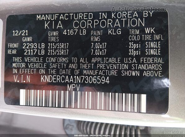 KNDERCAA1N7306594 2022 KIA SELTOS Gray Engine compartment view
