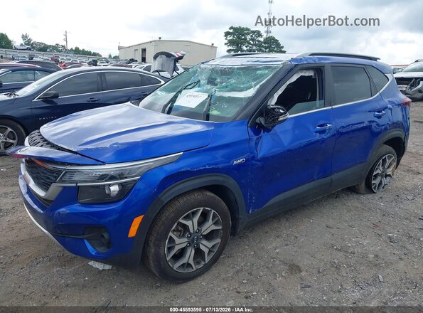 KNDERCAA2M7207703 2021 KIA SELTOS Blue Przód lewy