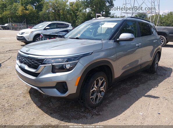 KNDERCAA6M7044148 2021 KIA SELTOS Gray წინა მარცხენა ხედი სამი მეოთხედიდან
