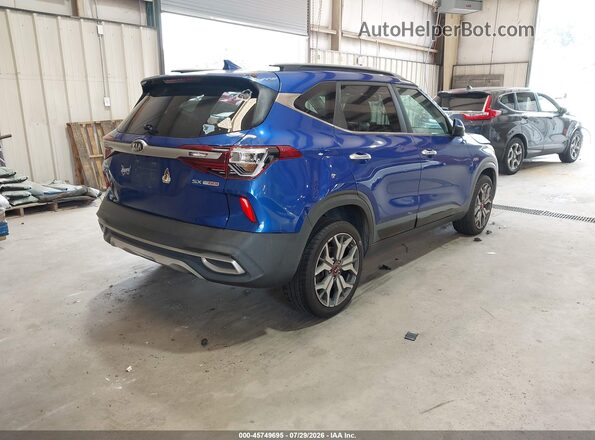 KNDETCA23M7099697 2021 KIA SELTOS Blue უკანა მარჯვენა