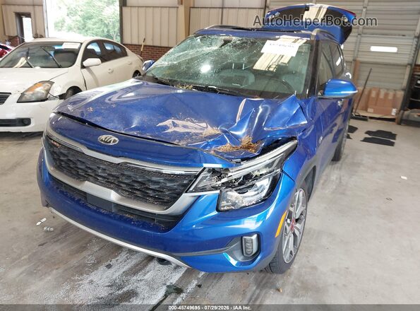 KNDETCA23M7099697 2021 KIA SELTOS Blue 