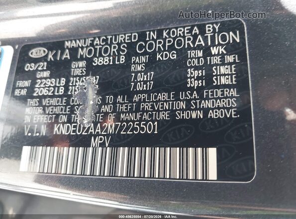 KNDEU2AA2M7225501 2021 KIA SELTOS Gray Շարժիչի բաժամունքի տեսք